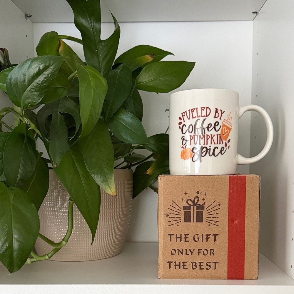 Brand New - Fueled By Coffee & Pumpkin Spice Coffee Mug - Fall Thanksgiving
